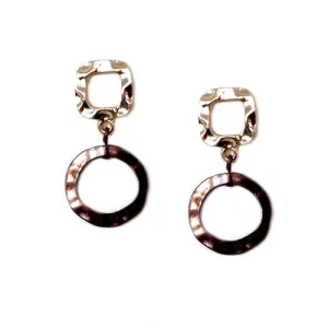 GOLD BROWN EARRINGS  #SE16631_G-BRW (LB7)