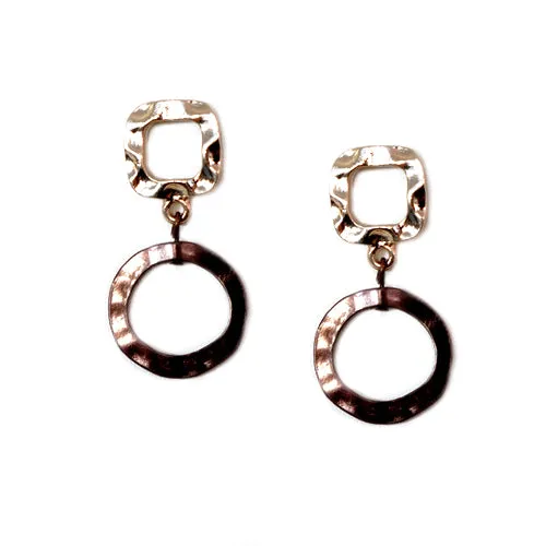 GOLD BROWN EARRINGS  #SE16631_G-BRW (LB7)