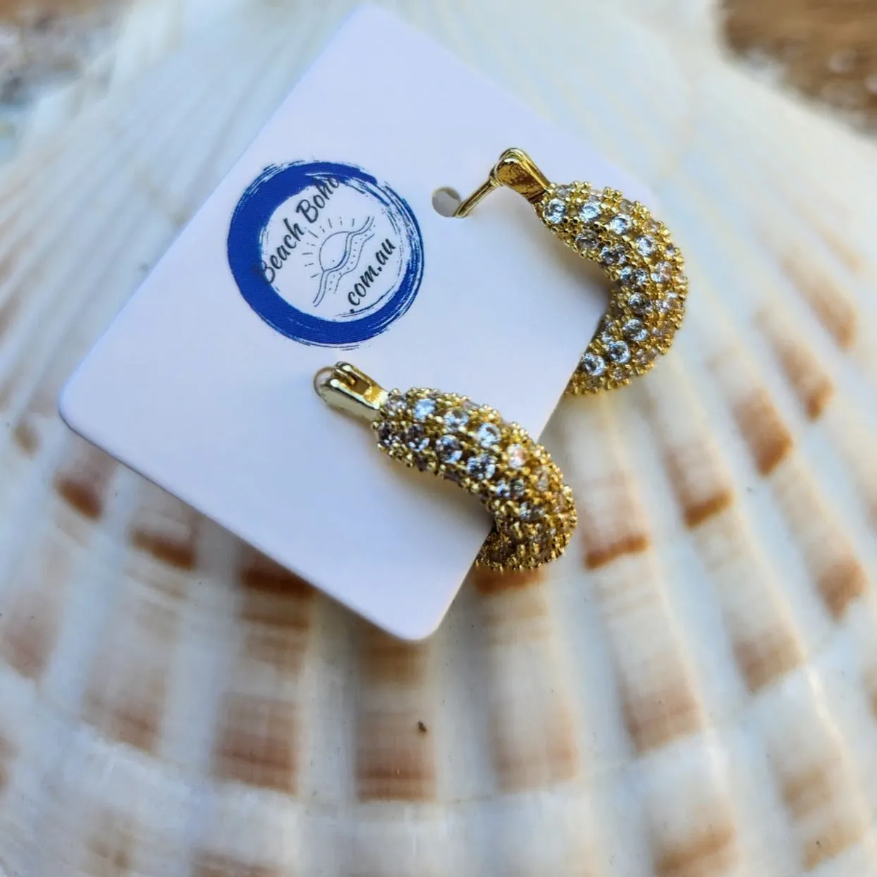 GOLD - CZ SMALL HUGGIE HOOPS