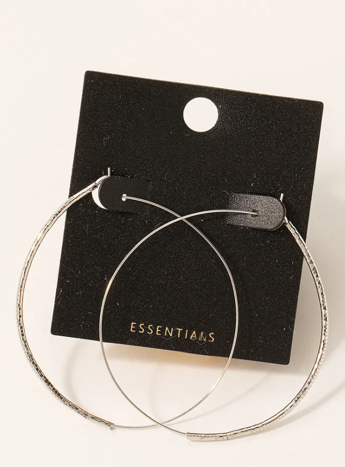 Gold Dipped Thin 48Mm Hoop Earrings