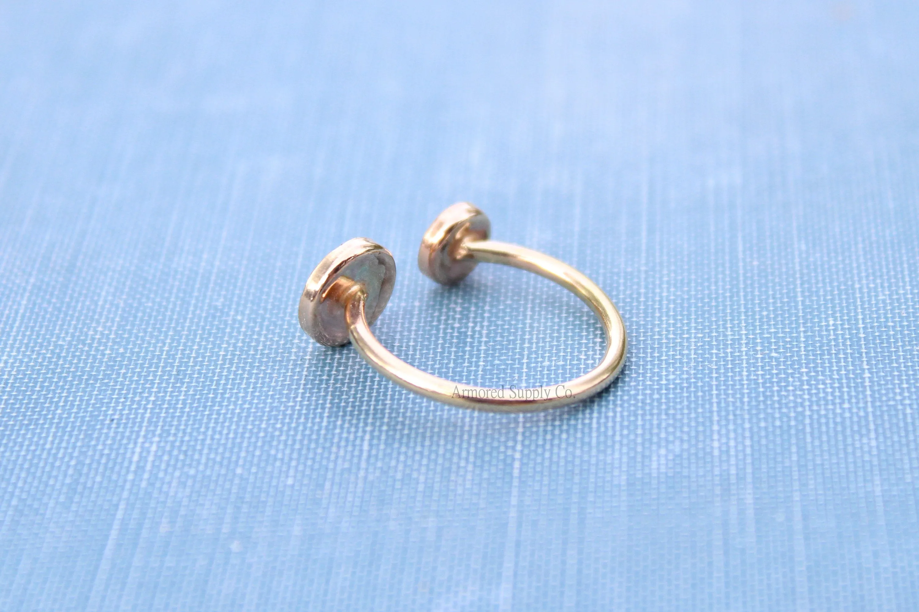 Gold Filled Open Adjustable Bezel Cup Ring blank