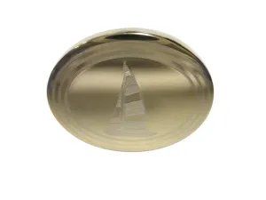 Gold Toned Etched Oval Nautical Sail Boat Adjustable Size Fashion Ring