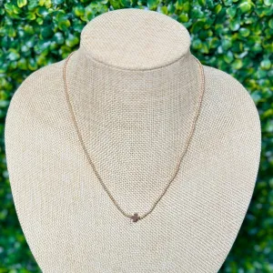 Gold with Gold Cross Necklace