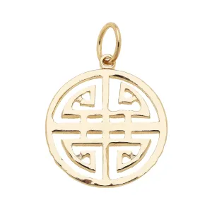 Greek Keys Charm in Shiny Gold By Canvas