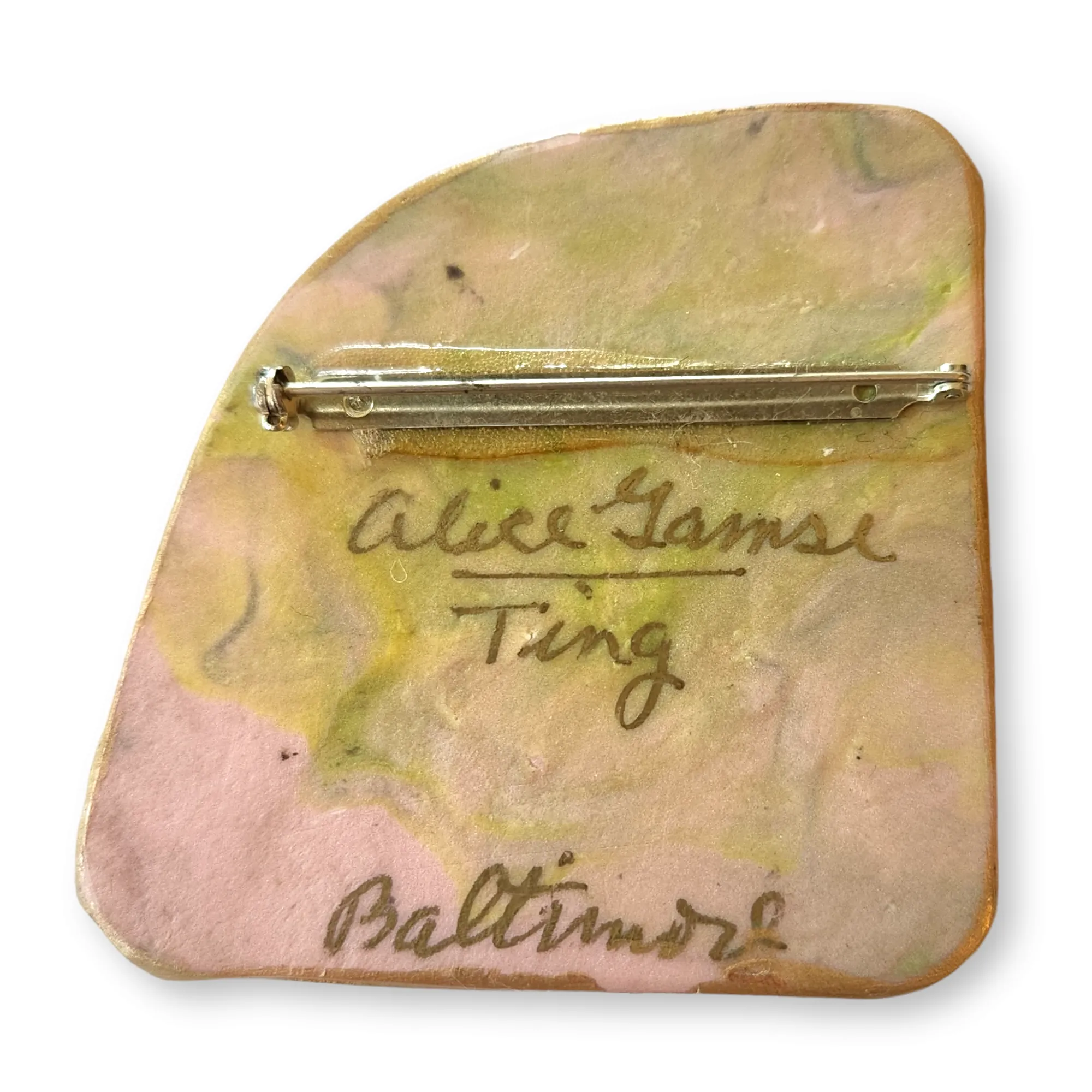 Handmade Art Pin After Walasse Ting Painting - Alice Gamse