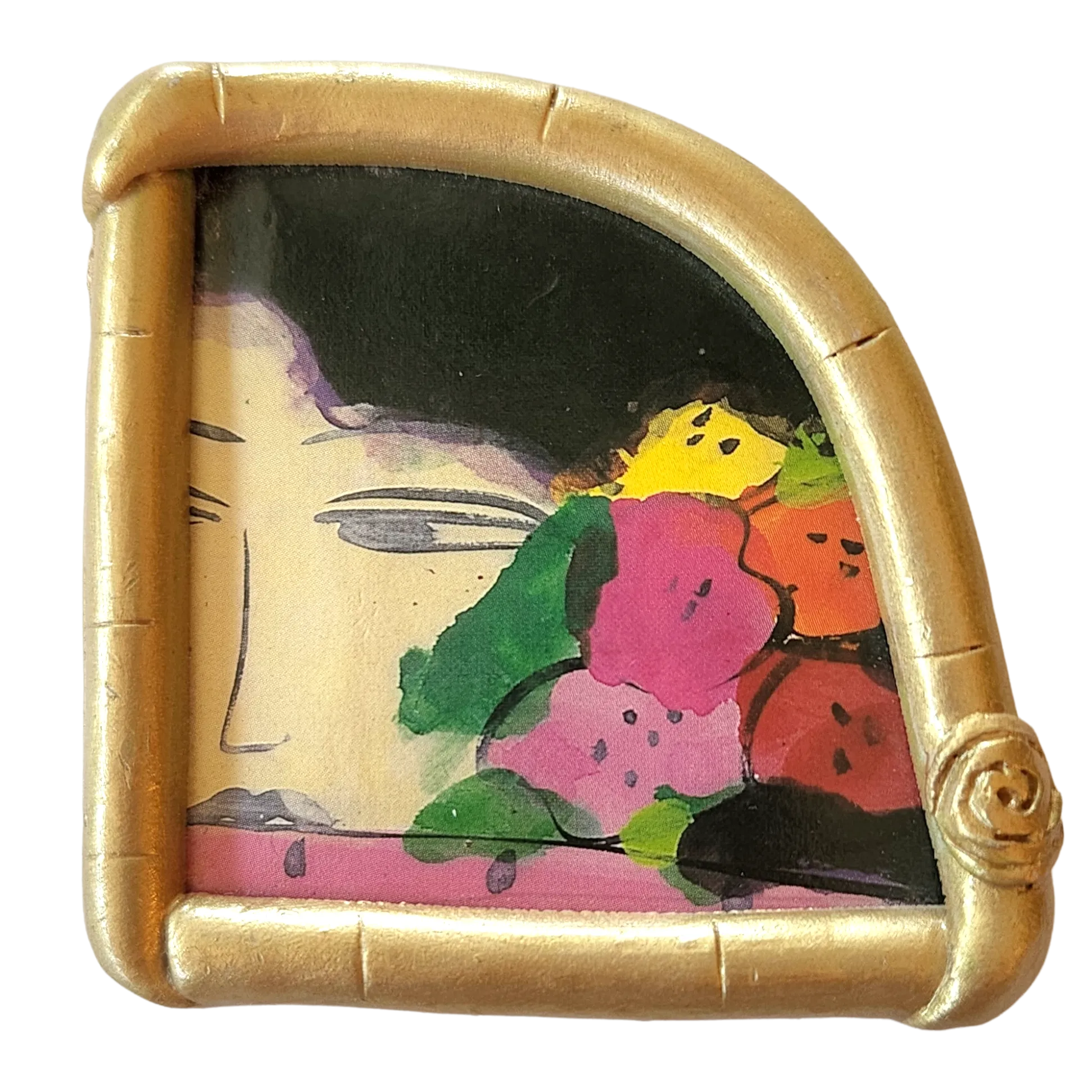 Handmade Art Pin After Walasse Ting Painting - Alice Gamse