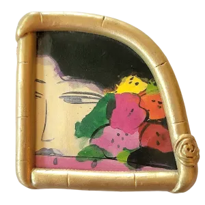 Handmade Art Pin After Walasse Ting Painting - Alice Gamse