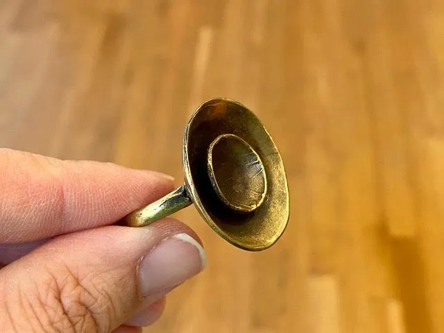 Handmade Limited Edition Bronze Ring by Turkish Designer