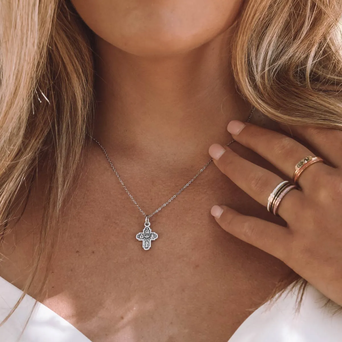 Heavenly Blessings Cross Necklace