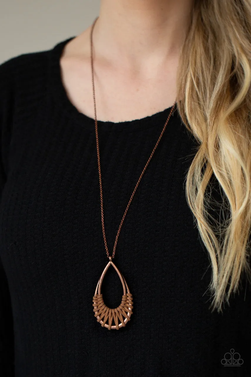 Homespun Artifact Copper Paparazzi Necklace