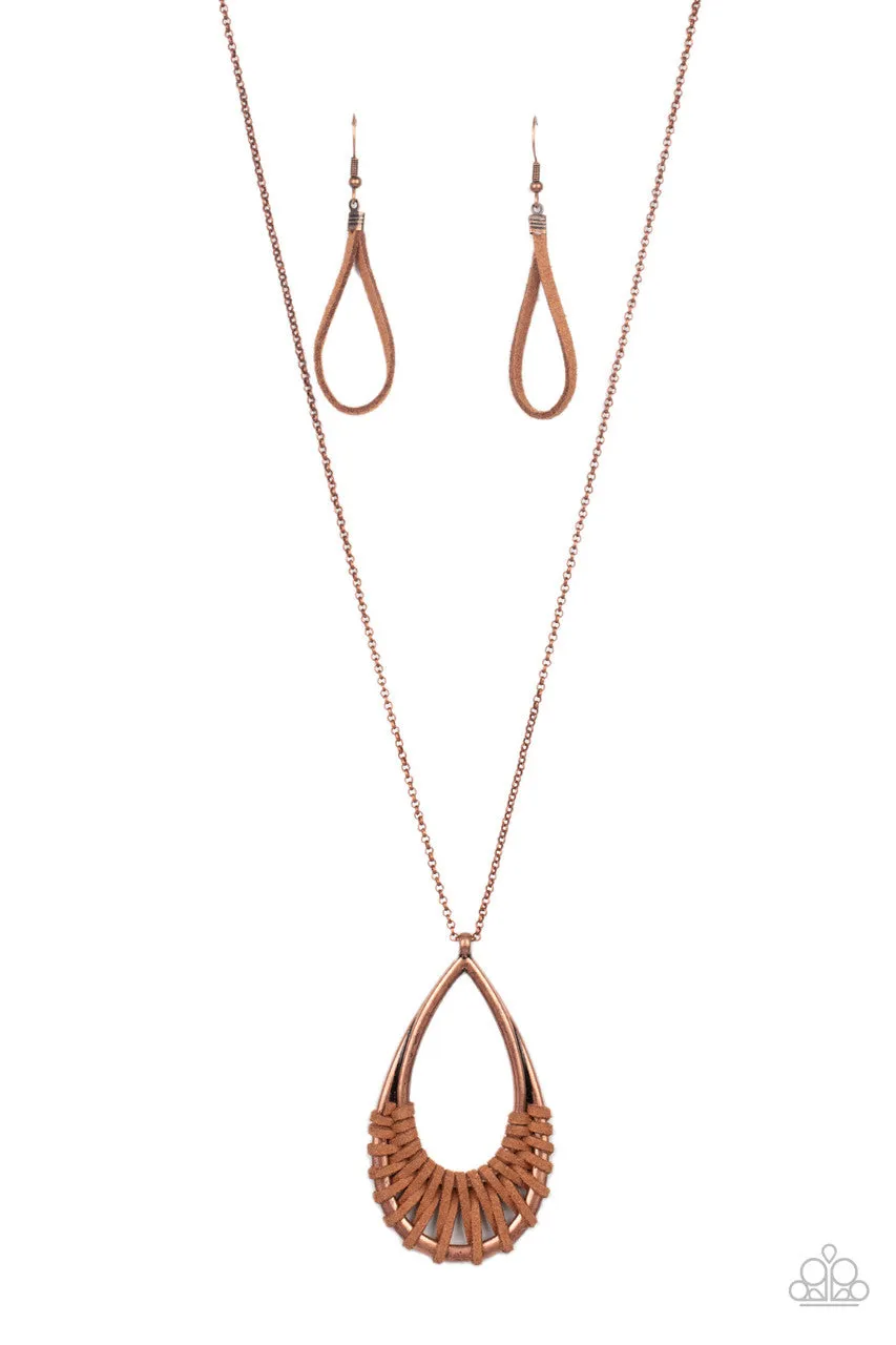 Homespun Artifact Copper Paparazzi Necklace