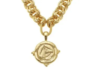 Horse Head Intaglio Necklace