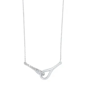 Interlocking Bar Diamond Pendant In 14K White Gold (1/2 Ct. Tw.)