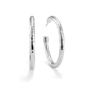IPPOLITA Classico Sterling Silver Medium Hammered Hoop Earrings