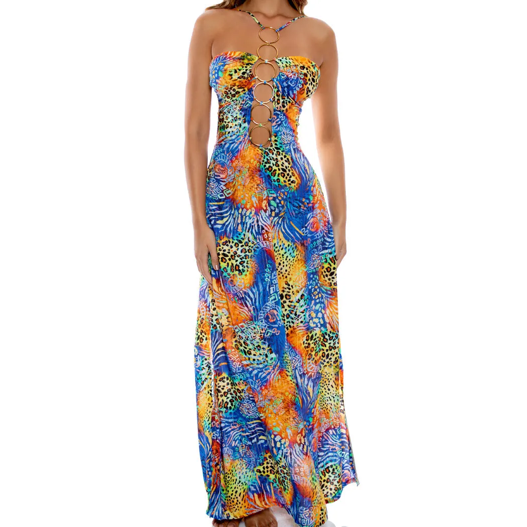 ISLA SALVAJE - Halter Ring Long Dress