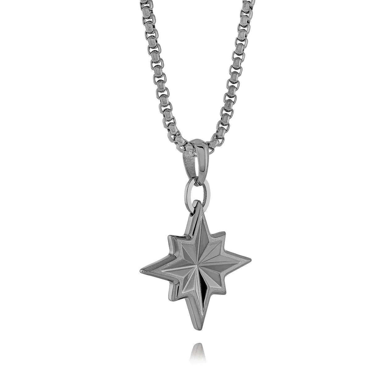Italgem Stainless Steel North Star Necklace