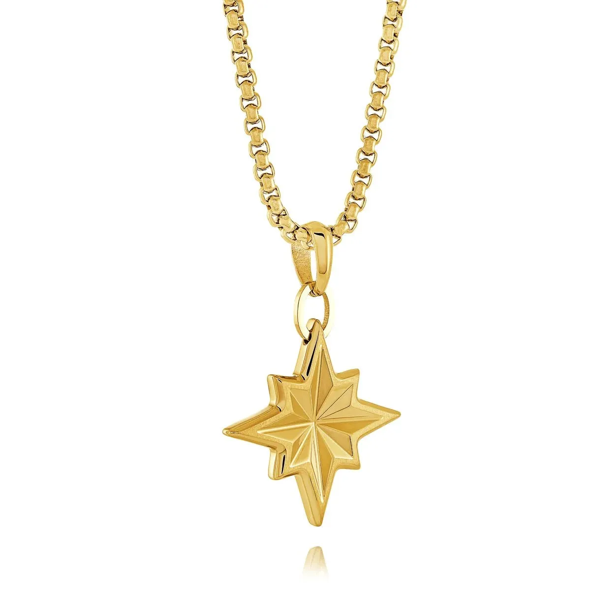 Italgem Stainless Steel North Star Necklace