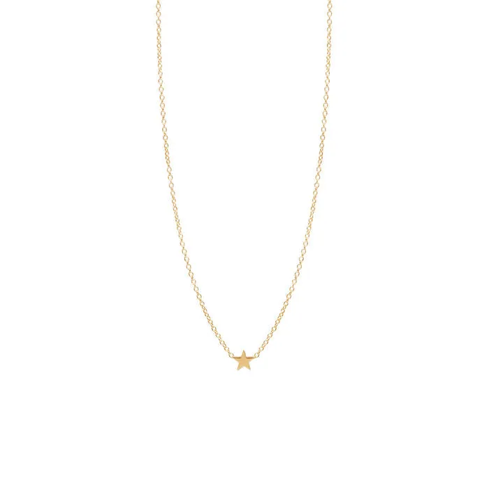 Itty Bitty Star Necklace in Yellow Gold