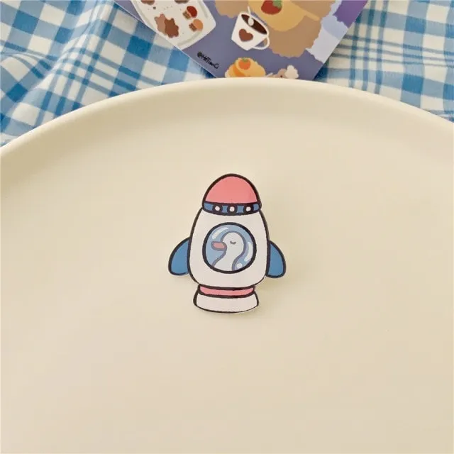 Kawaii Cartoons Animal Brooches