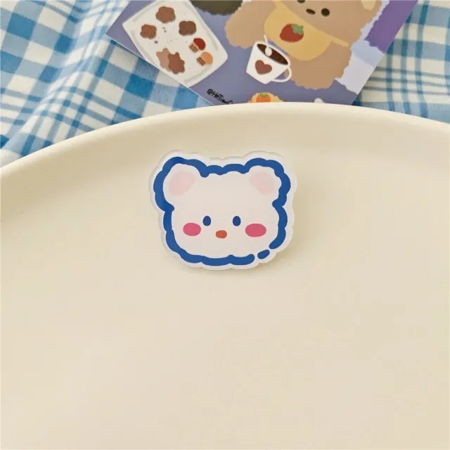 Kawaii Cartoons Animal Brooches