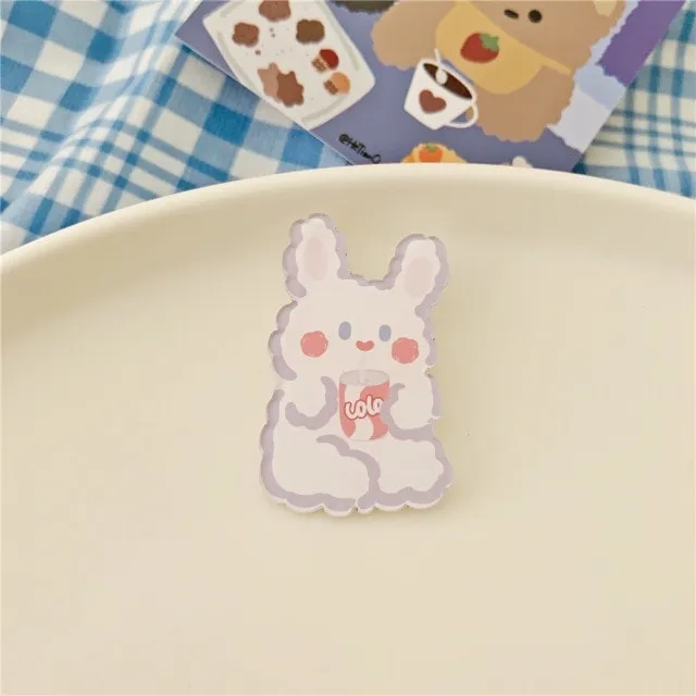 Kawaii Cartoons Animal Brooches
