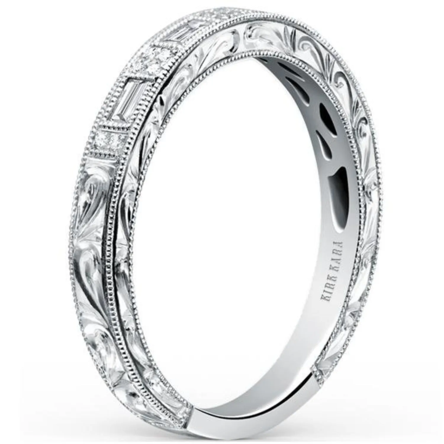 Kirk Kara "Charlotte" Thin Diamond Baguette Wedding Band