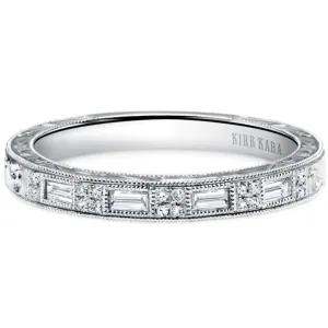 Kirk Kara "Charlotte" Thin Diamond Baguette Wedding Band