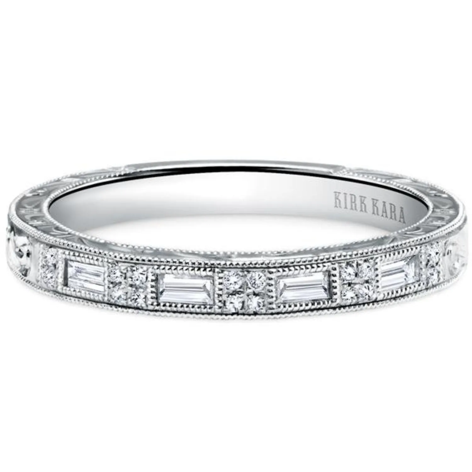 Kirk Kara "Charlotte" Thin Diamond Baguette Wedding Band