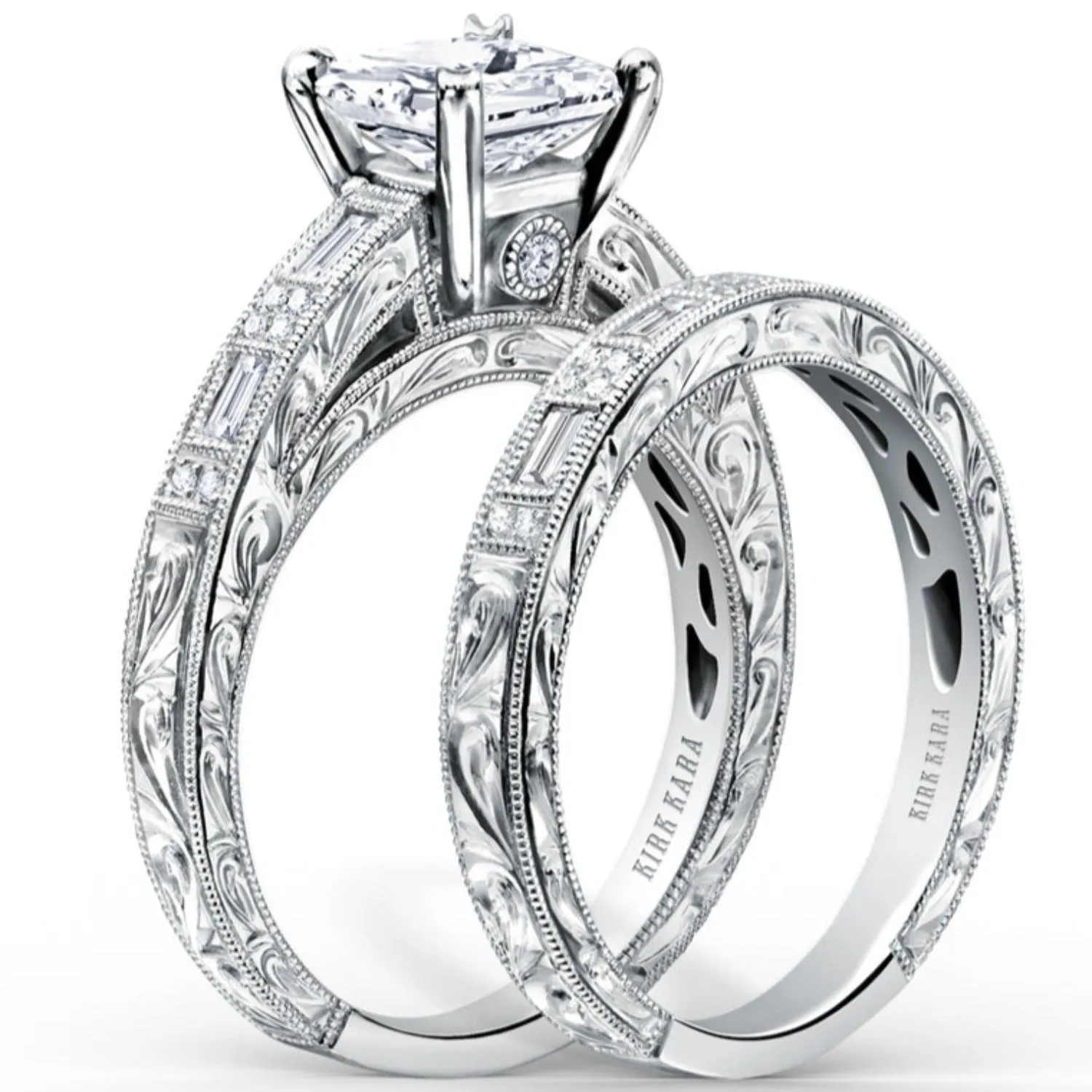 Kirk Kara "Charlotte" Thin Diamond Baguette Wedding Band