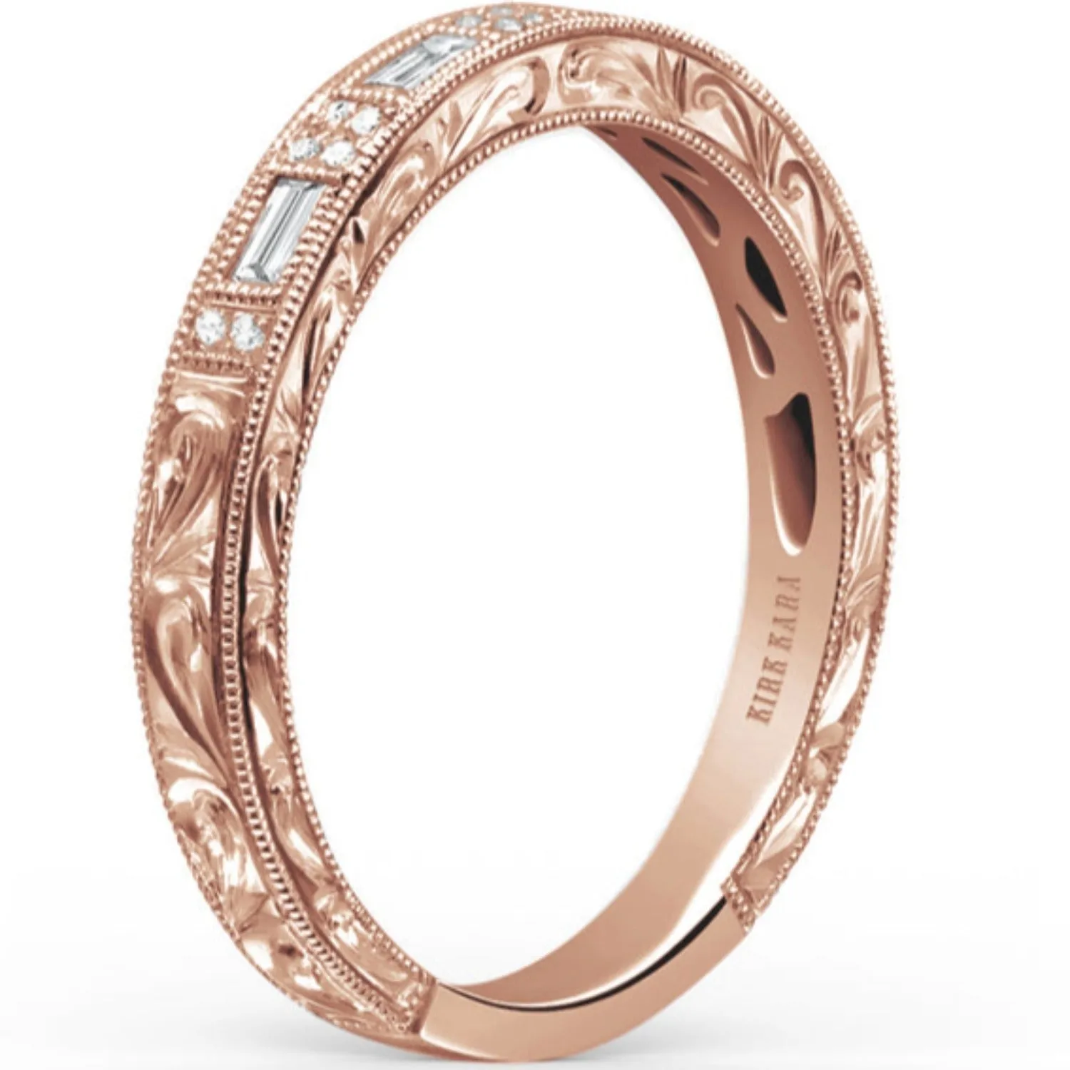 Kirk Kara "Charlotte" Thin Diamond Baguette Wedding Band