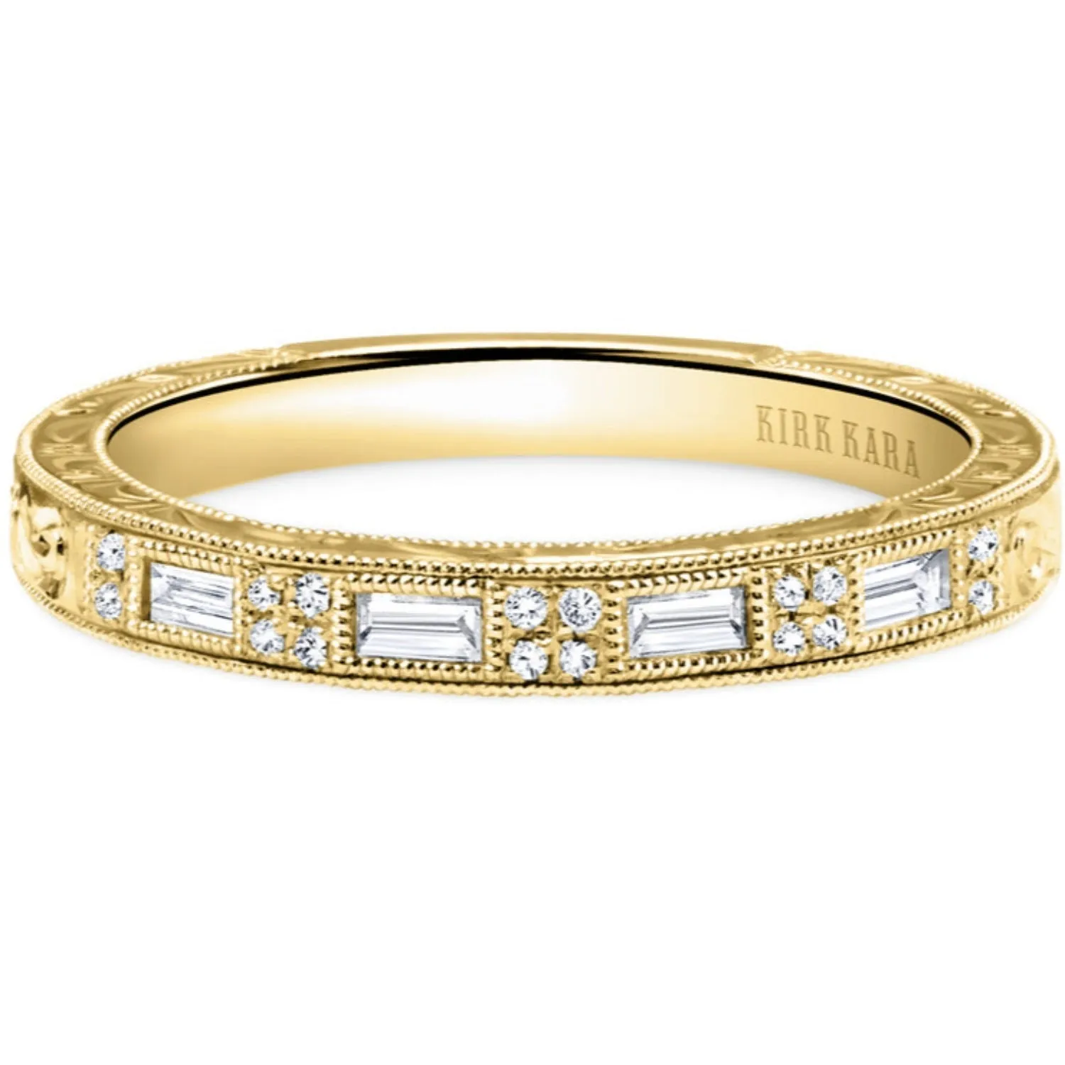 Kirk Kara "Charlotte" Thin Diamond Baguette Wedding Band