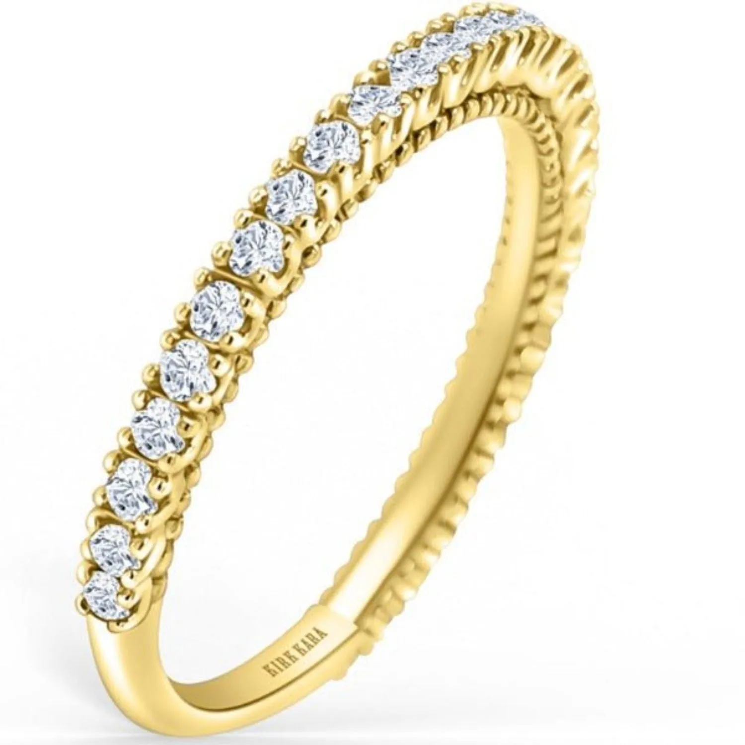 Kirk Kara "Stella" Beaded Diamond Wedding Band