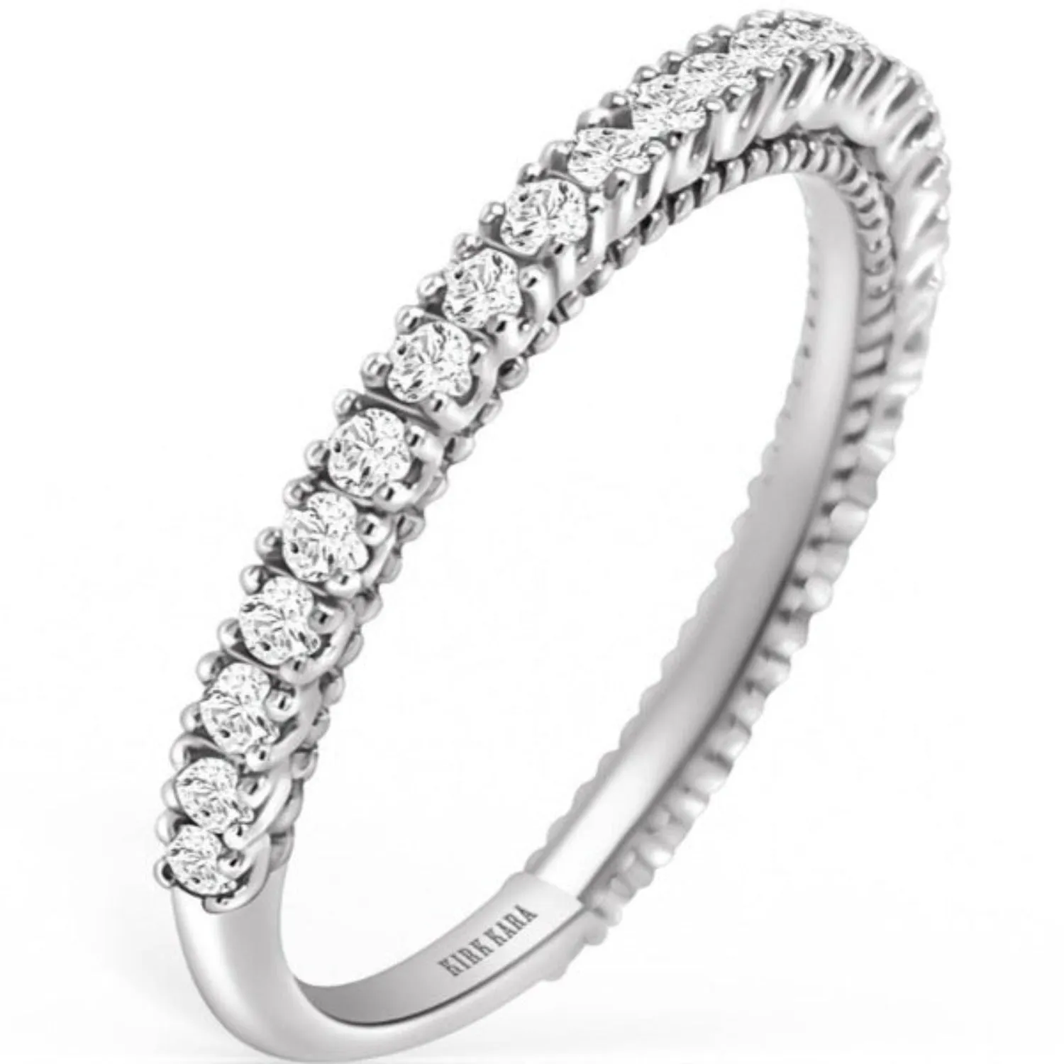 Kirk Kara "Stella" Beaded Diamond Wedding Band