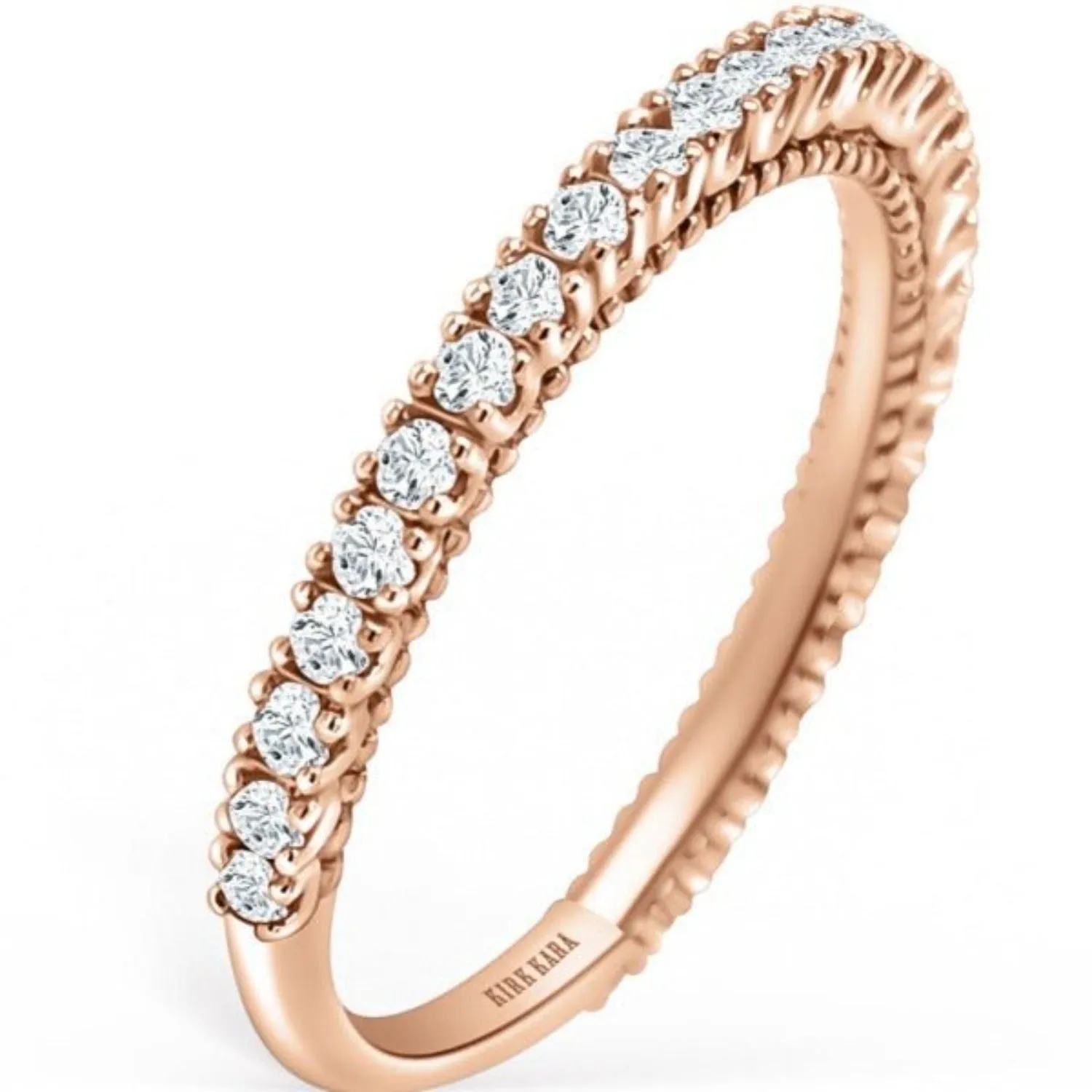 Kirk Kara "Stella" Beaded Diamond Wedding Band