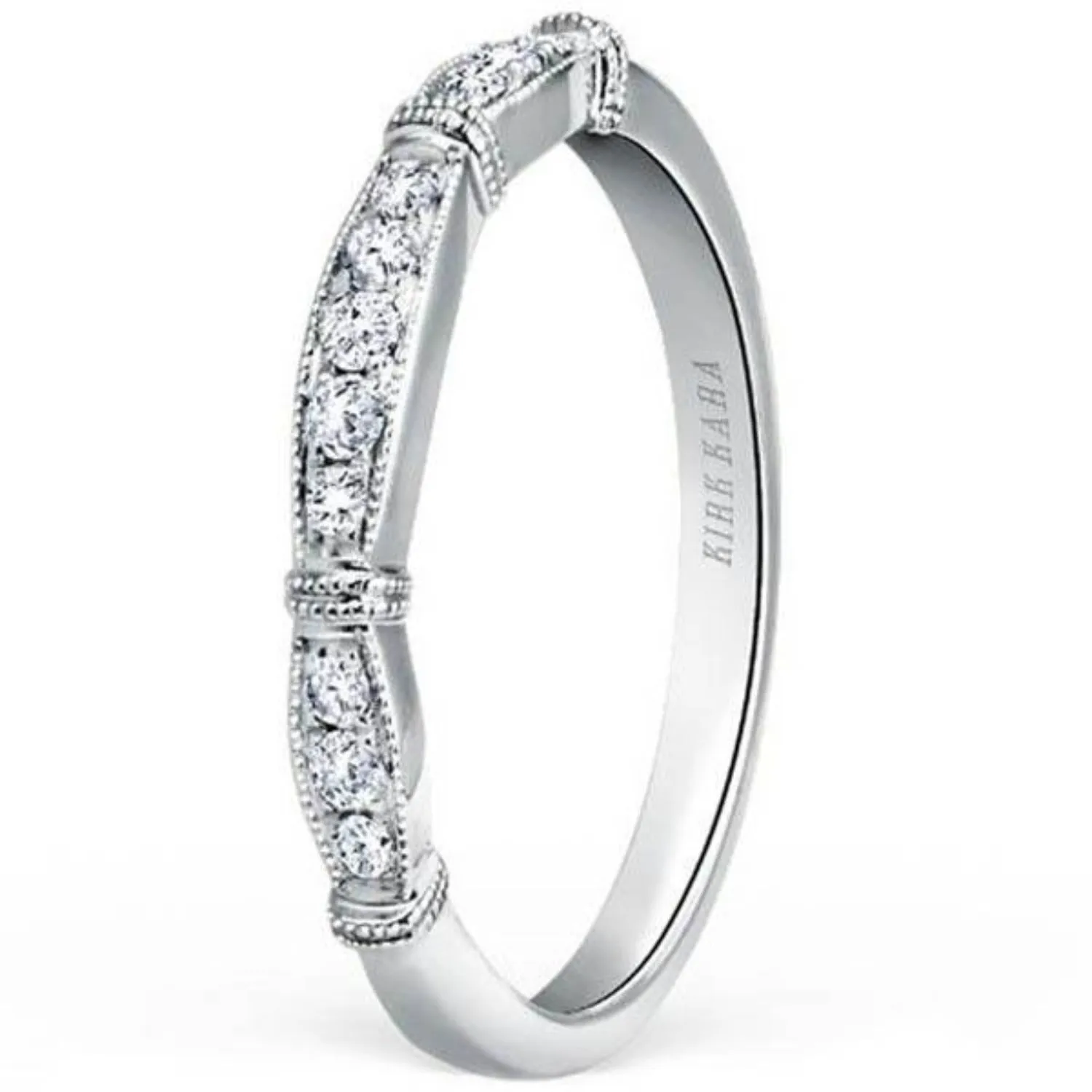 Kirk Kara "Stella" Milgrain Diamond Wedding Band