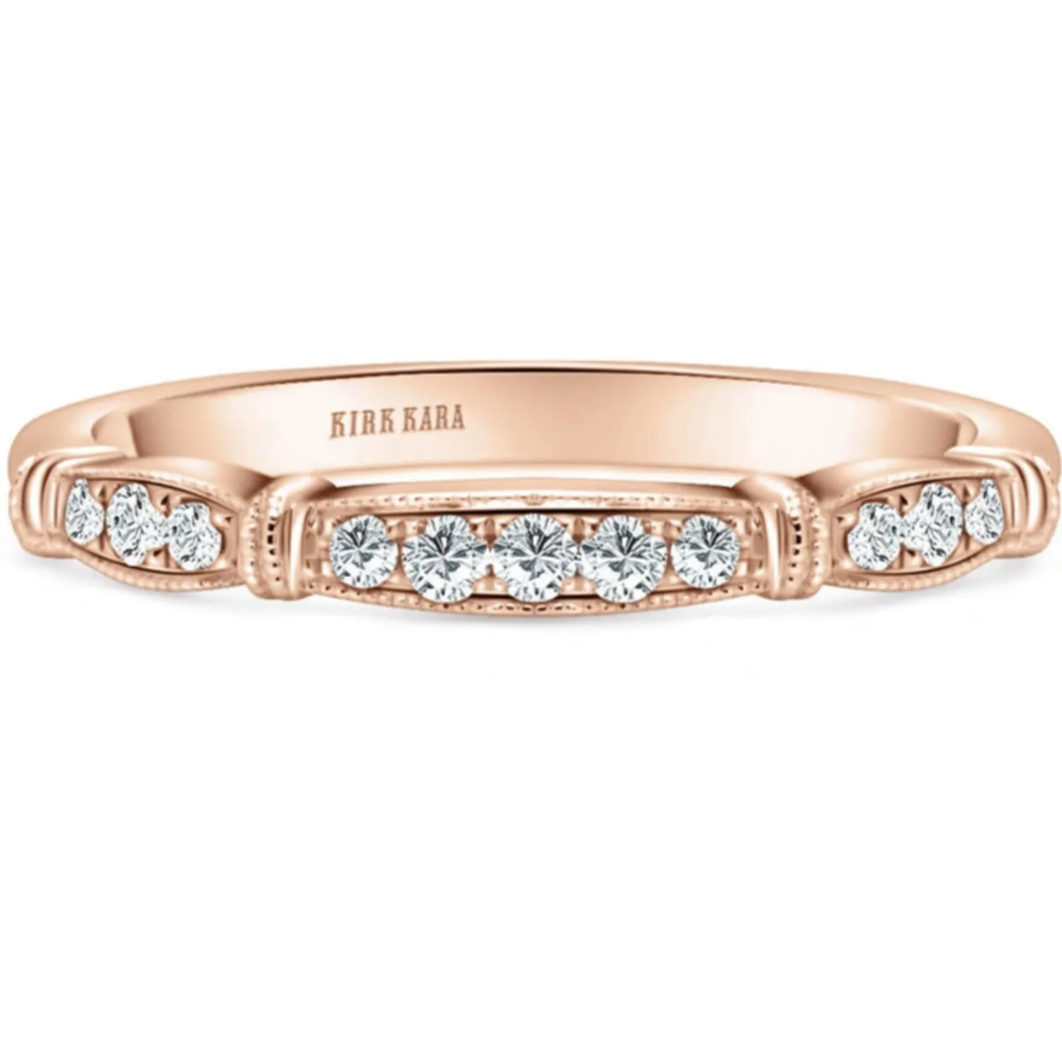 Kirk Kara "Stella" Milgrain Diamond Wedding Band