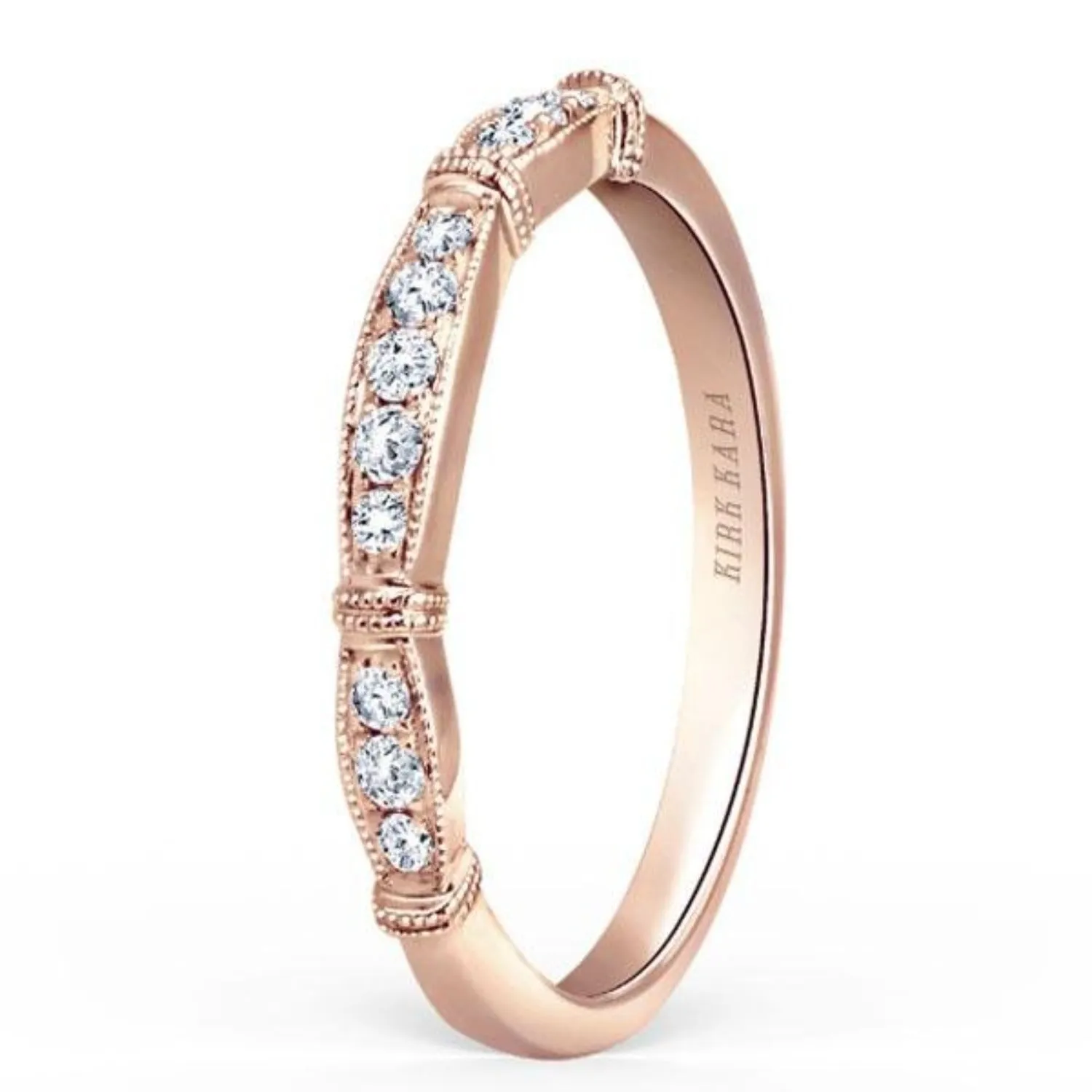 Kirk Kara "Stella" Milgrain Diamond Wedding Band