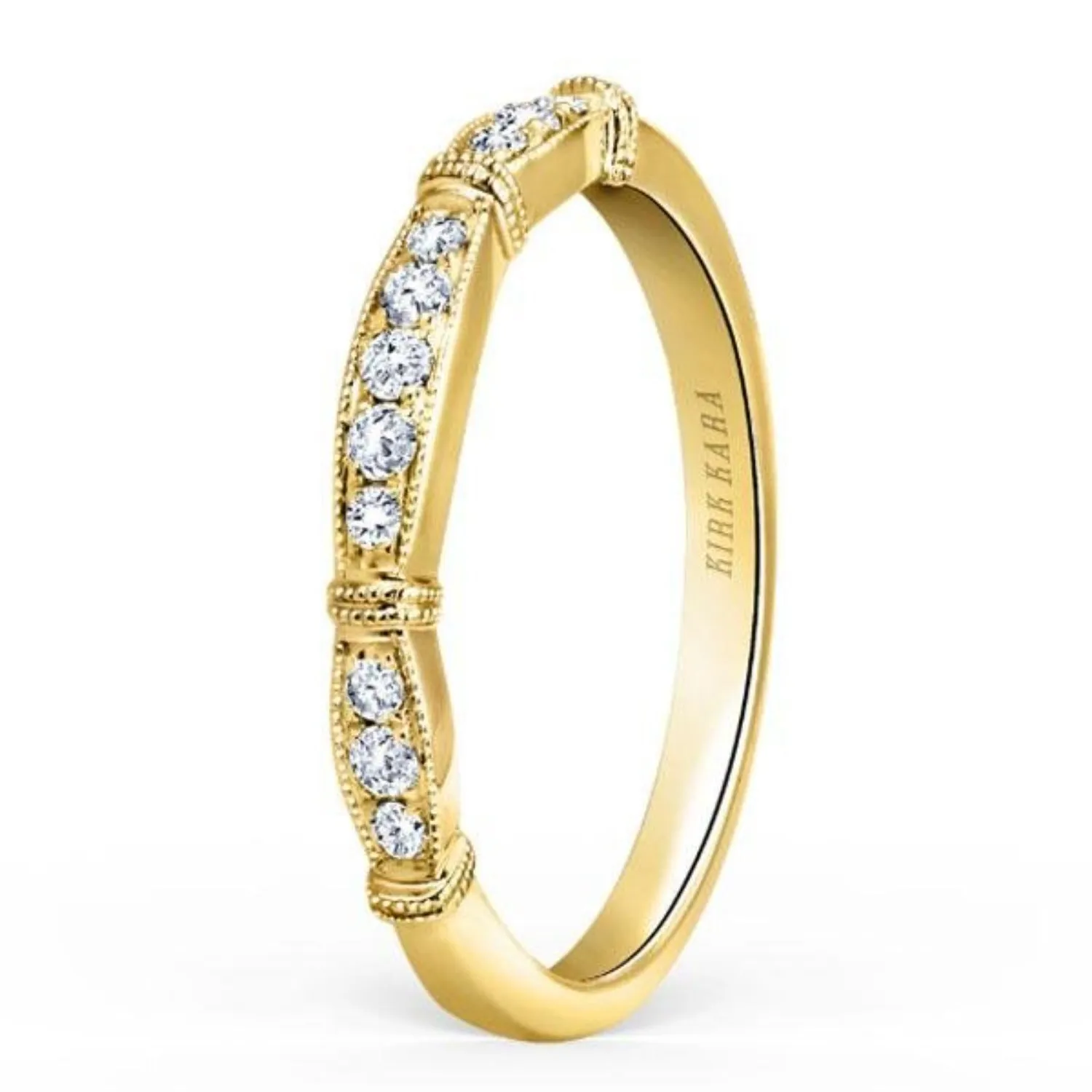 Kirk Kara "Stella" Milgrain Diamond Wedding Band
