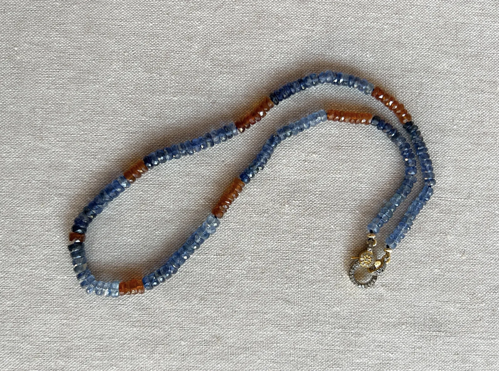 Kyanite Necklace with Removable Cross Pendant
