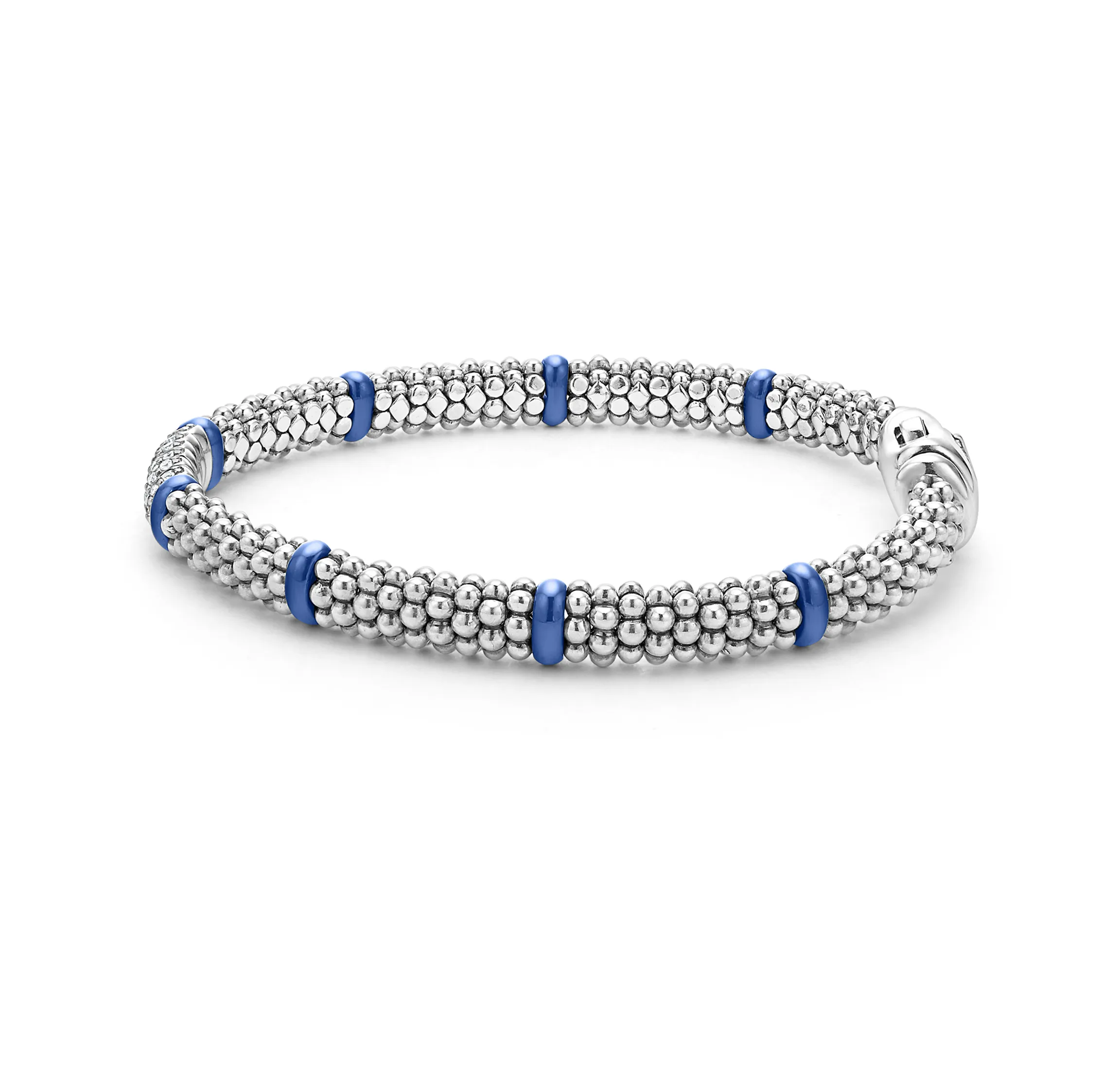 LAGOS Blue Caviar Six Station Diamond Caviar Bracelet, 6mm