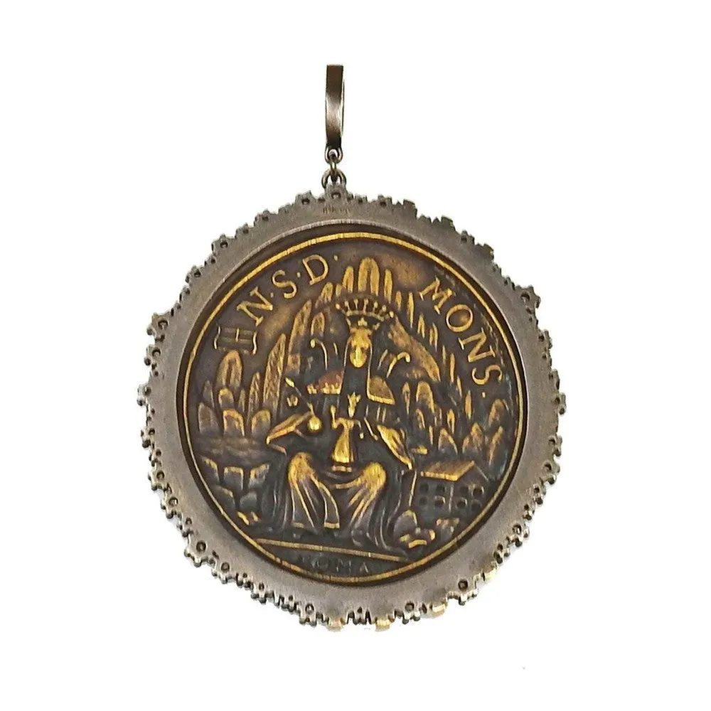 Large St Benedict Medal with Diamond Cross