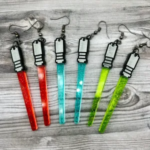 Light Saber Earrings (3 Colors Available)