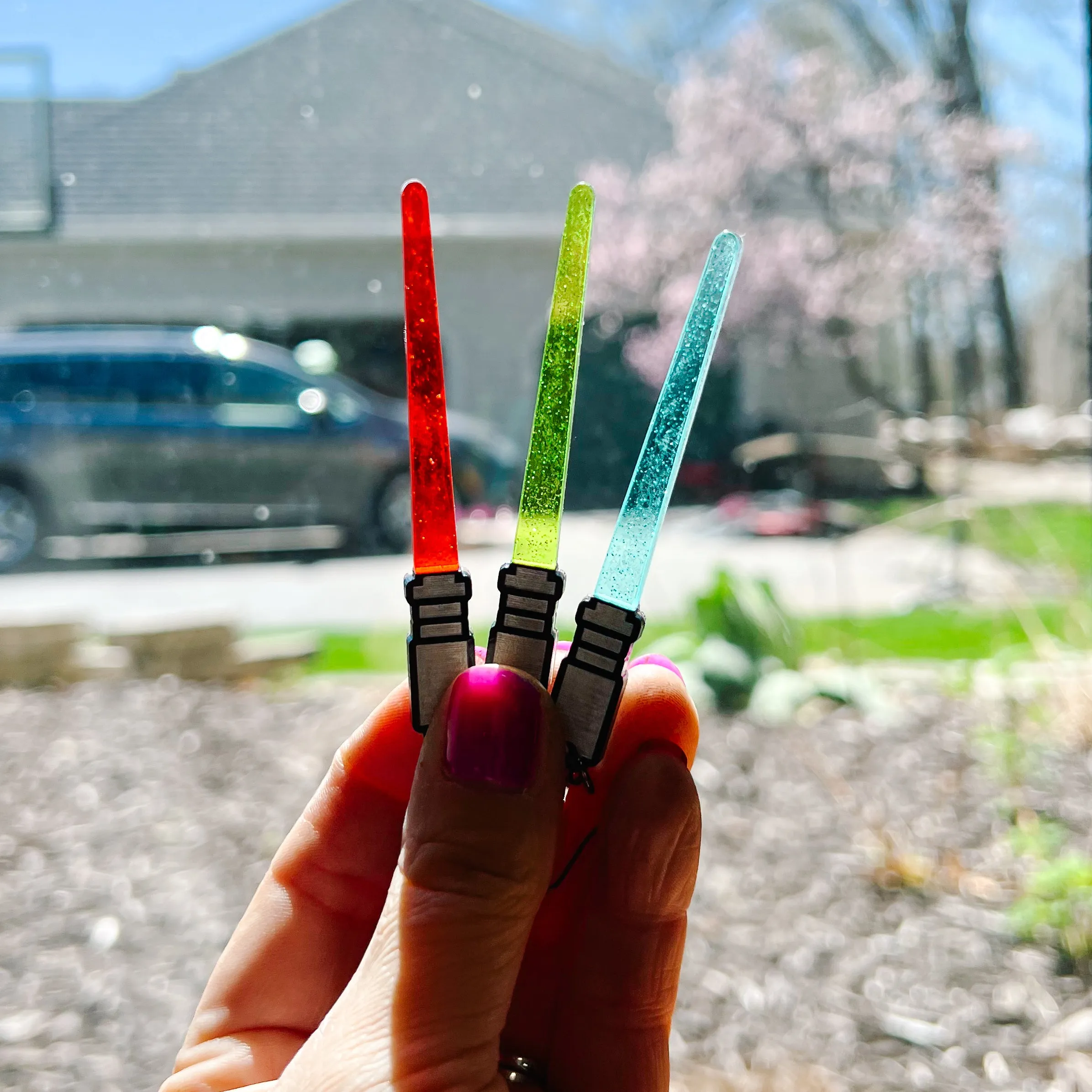 Light Saber Earrings (3 Colors Available)