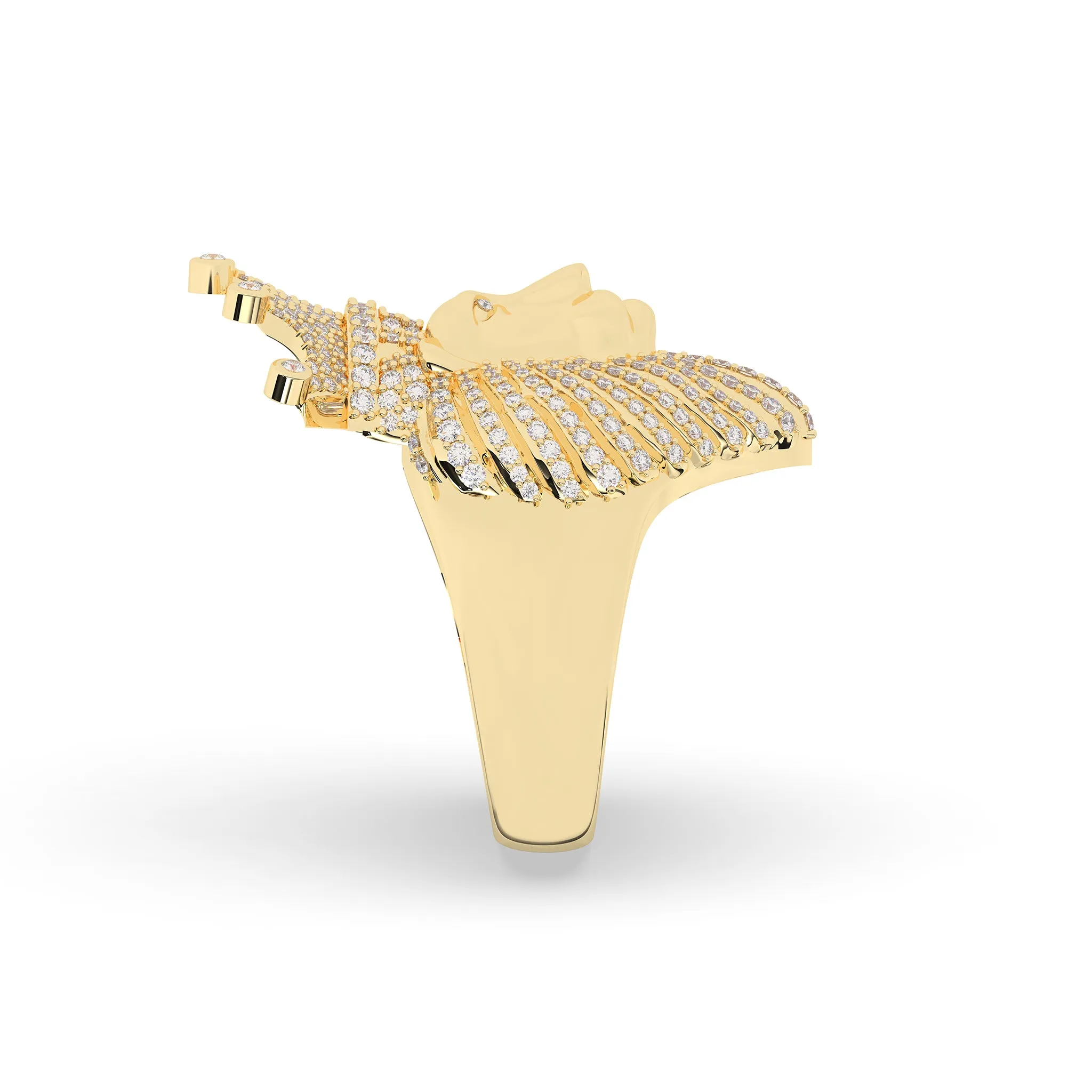 Lion with Crown Ring