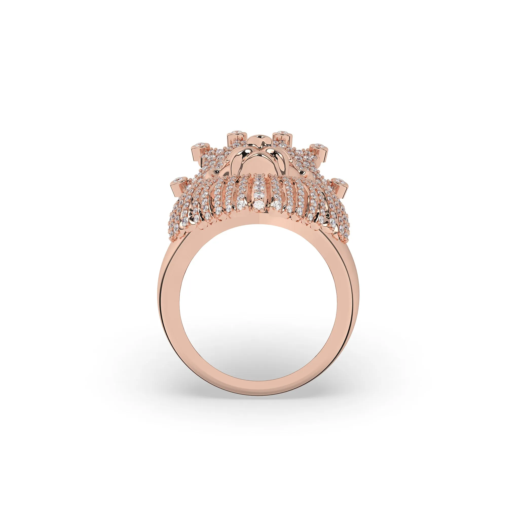 Lion with Crown Ring