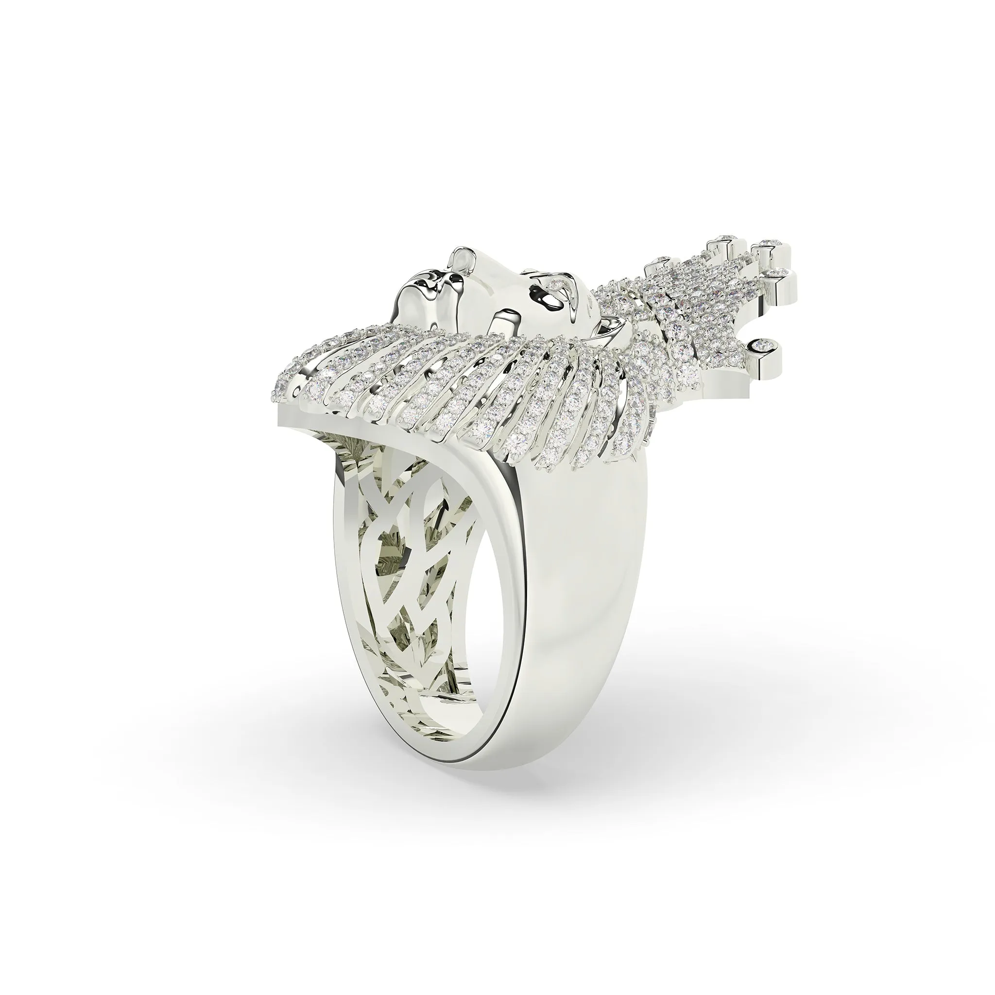 Lion with Crown Ring