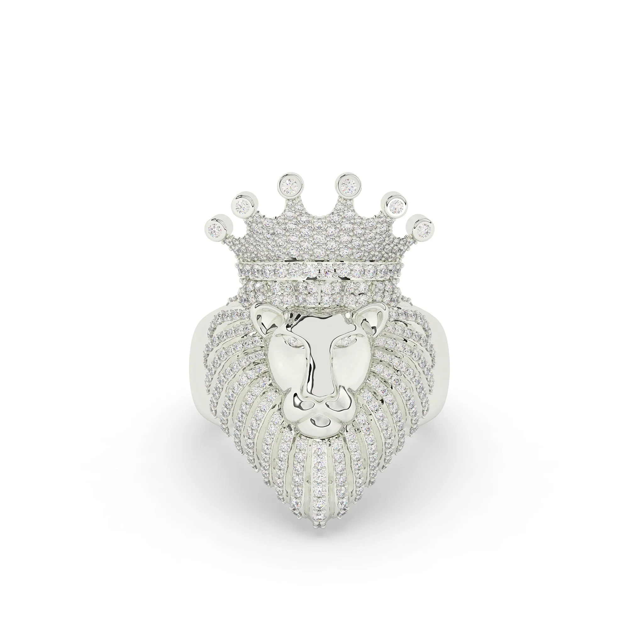 Lion with Crown Ring