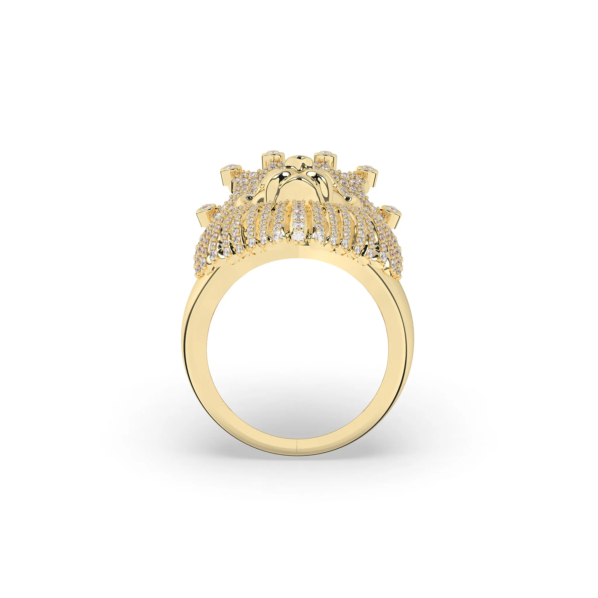 Lion with Crown Ring