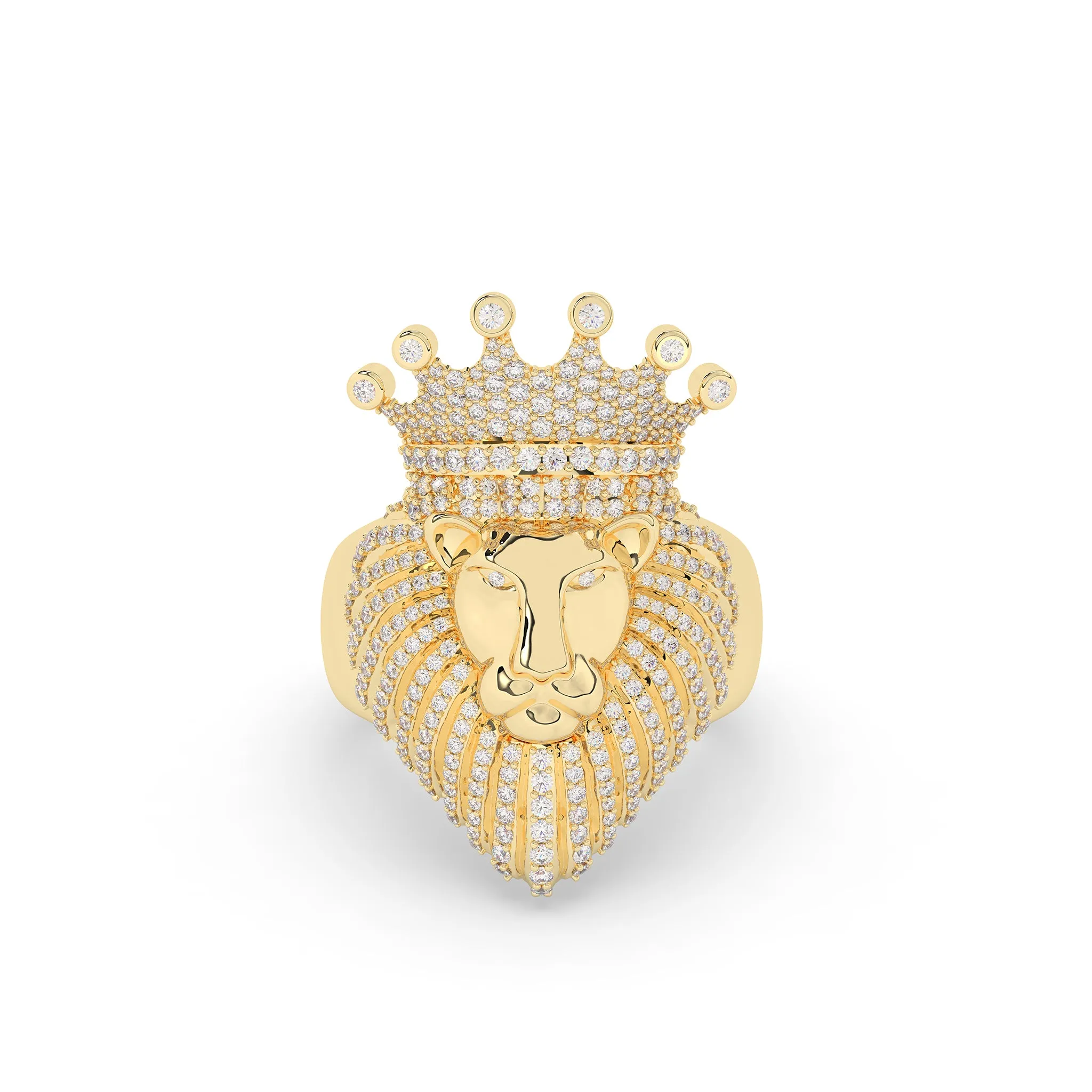 Lion with Crown Ring