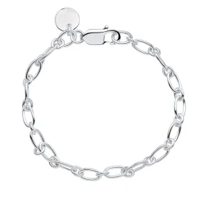 Long Link Chain Bracelet With Tag